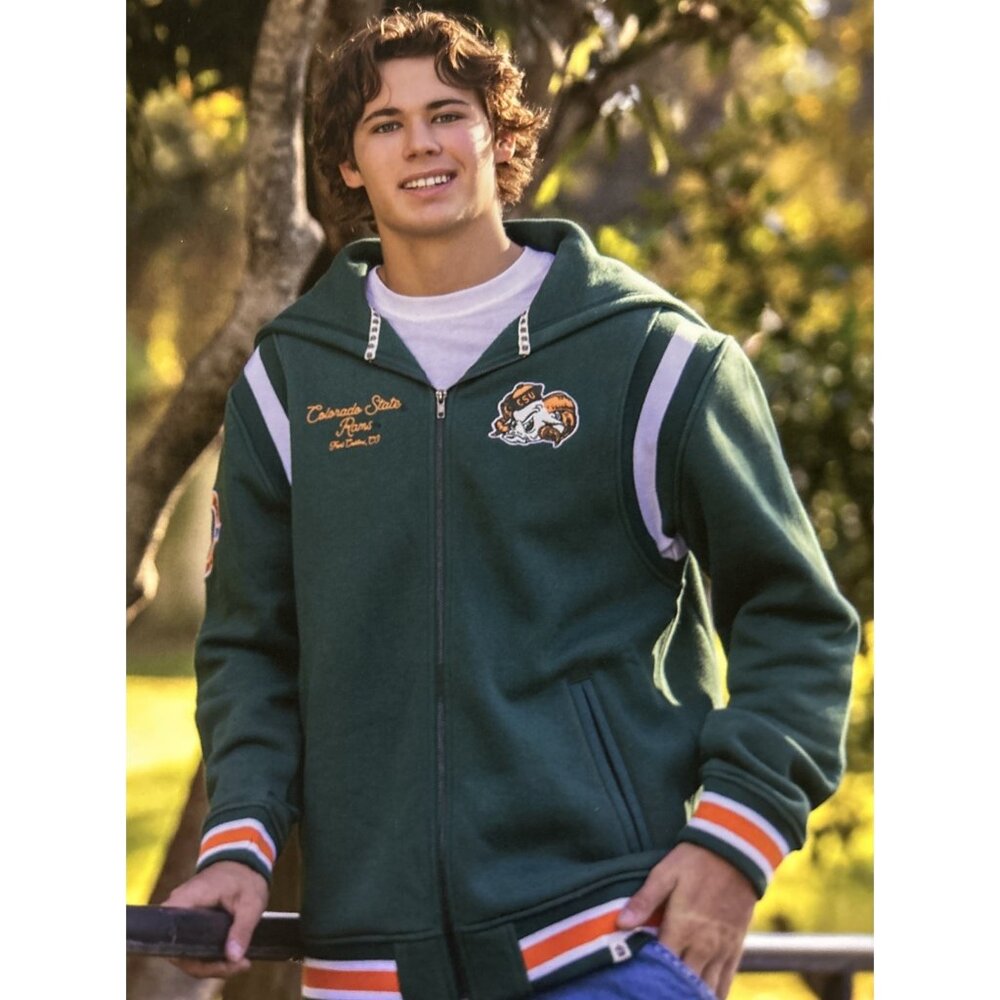 Colorado State CSU RAMS Aggies Logo Full Zip Mens Jacket L NCAA NEW Colosseum